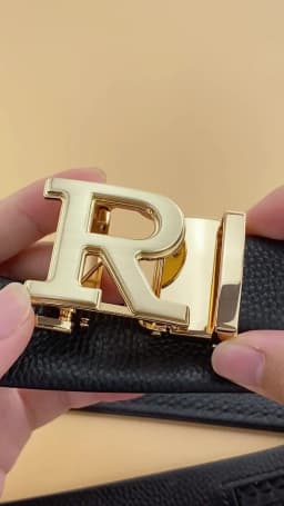 Luxury designer belts men R letter Automatic Buckle high quality grain leather fashion young men brand cintos masculinosZ276