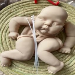 21Inch Peaches Reborn Kit Unpainted Doll Balnk Kit Soft Touch Fresh Color Unfinsihed DIY Kit with Cloth Body