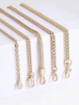 Golden Bag Chain Accessories Metal Extension Chains Underarm Crossbody Shoulder Belt Replacement Bags Strap For Women's Bag