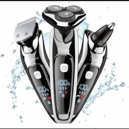 Hatteker 3-in-1 Beard Trimmer for Man Grooming Kit Electric Shaver Men Nose Hair Cutter with LED Display USB Rechargeable