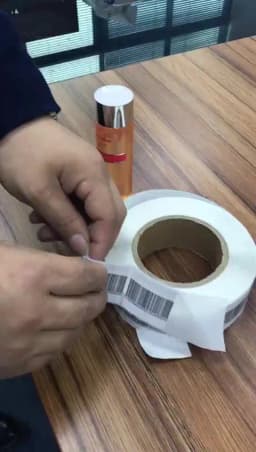 1000 Paper Security Labels 1.5 X 1.5 Inch RF 8.2Mhz White w/Fake Barcode Checkpoint Compatible – Effective Anti-Theft Labels