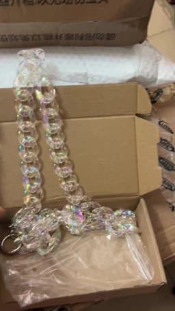 DIY Chunky Acrylic Chains Strap For Handbag Shoulder Crossbody Bag Clear Big Resin Chain For Jewelry AB Colorful Bag Accessories