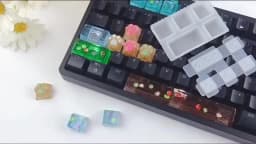 DIY Set Manual Mechanical Gaming Keyboard Key Caps Resin Clavier Silicone Molds Keycaps Mold For Art Epoxy Handmade Crafts