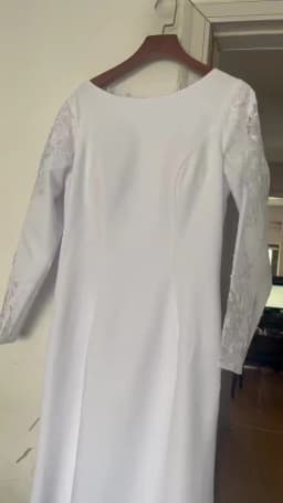 Customized Simple Mermaid Button Wedding Dresses Long Sleeves Ivory Bridal Gowns for Bride Satin Lace Vestidos De Novia 2024