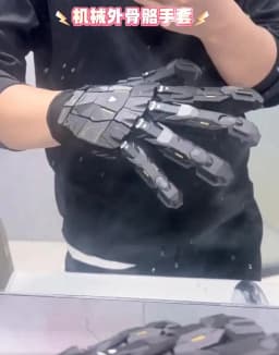 Gothic Techwear Exoskeleton Gloves 3D Printing Handmade Gluing Punk Mechanical Gloves Wearable Hand Armor Cosplay Props