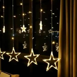 Christmas Fairy Curtain String Lights 3.4M LED Star Deer 220V 110V Garland Festoon for Xmas Tree New Year Navidad Party Decor