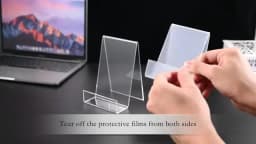 Book Display Stand Transparent Acrylic Book Handle Desktop Bookshelf Vertical Book Transparent Display Stand DROPSHIIPPING
