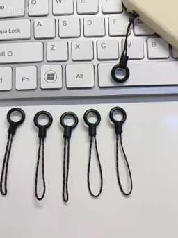 10 PCS Men Women Multifunction Key Chain Holder Black Rope Phone Lanyard Key Ring Metal Car Keychain U Disk ID Cards Keyring