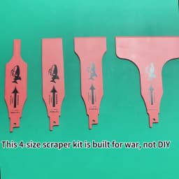 4-Piece Reciprocating Saw Scraper Blades, High Carbon Steel Tile Cleaning Tool for Removing Mortar and Adhesive from Ceramic Walls