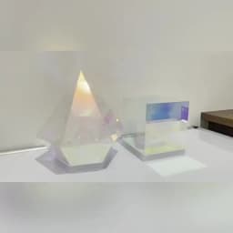 LED 3D Pyramid Cube Night Light RGB Dimmable Ambient Light Rechargeable Bedroom Bedside Decorative Table Lamp Birthday Gift