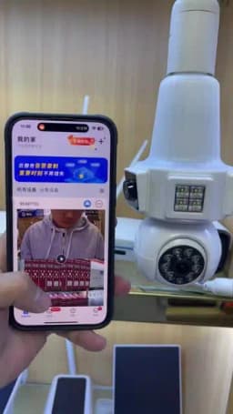 6MP V380Pro Dual Lens E27 Full Color Wireless PTZ IP Dome Camera AI Humanoid Detection Home Security CCTV Baby Monitor