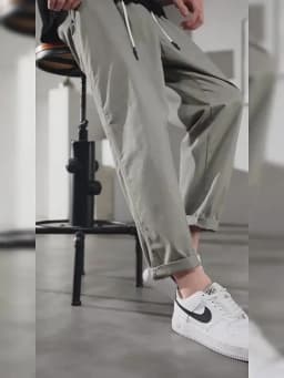 High Quality Summer Thin Men's Casual Pants 95%Cotton Breathable Solid Color Outdoor Elastic Waist Chino Trousers Male Amekaji