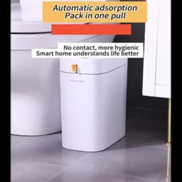Smart Sensor Trash Can Hands-free Touch Automatic Adsorption Bags Garbage Can Waterproof Bucket Bathroom Home For Trash Can