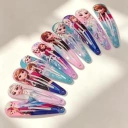 Random 5/10pcs Hair Clip Cute Digital Printed minimalist Hair Decoration party supplies Birthday Gifts