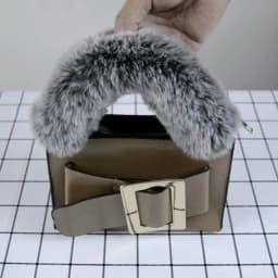 New 1 Pc Plush Fur Furry Bag Strap Covers Sleeves with Loop Fastener Cover for Bag Handles Replacements Accessories