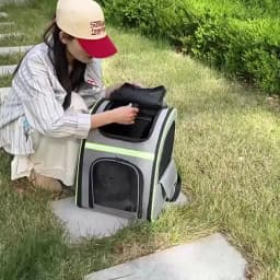 Cat Carrier Backpacks Expandable Cat Backpack with Shade Cover, Breathable Mesh Pet Carrier Backpack Bag for Travel Hiking Campi