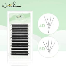 NATUHANA W Lashes Extension L LU(M) Curl Individual Mink YY Lashes 3D W-shaped Volume Fan Eyelash Extension