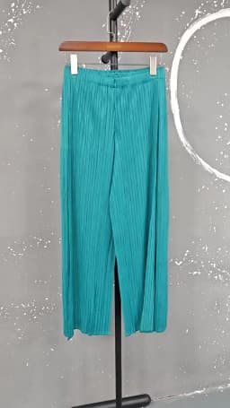 LANMREM patchwork design women's Pleated trousers elastic High Waisted Draped Straight Wide Leg Pants 2025 chic new 2DB3871