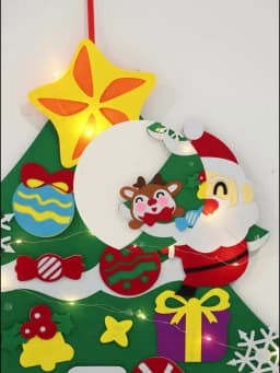 DIY Felt Christmas Tree Christmas Decoration for Home Navidad Noel 2025 New Year Christmas Ornaments Santa Claus Xmas Kids Gifts