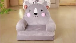 MOMO Children Sofa Cute Cartoon Lazy Folding Small Sofa Bed Girl Princess Baby Toddler Dual-purpose Small Child Seat