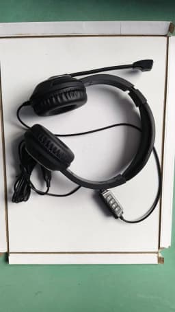 USB Headset with Mic Mute for PC 3.5mm Business Headphones with Rotatable Microphone Noise Cancelling