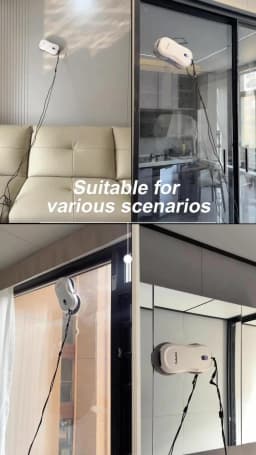 PuRuiKai Portable Window Cleaning Robot,Intelligent Cleaning with Dubbele Nozzle Water Sprayer, Remote Control