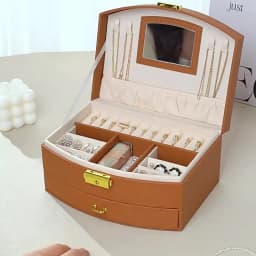 Handheld luxury jewelry box, multi-layer drawer storage box, used for classifying and storing rings, earrings, necklaces