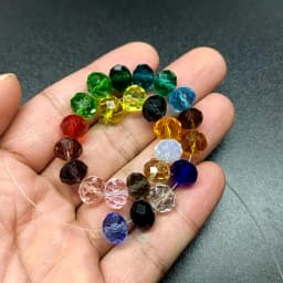 Solid Color 3x2mm 4x3mm 6x4mm 8x6mm 10x7mm 12x8mm Rondelle Faceted Czech Crystal Glass Loose Spacer Beads for Jewelry Making DIY