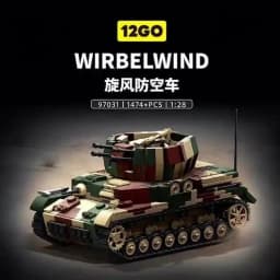 TK8004 Military Building Blocks King Tiger Heavy Tank Panzer VI Ausf.B Model Armored Vehicle Toy for Adults 2143PCS