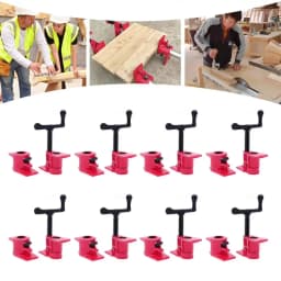 8-piece/6-piece Set Wood Glue Pipe Clamps Set Heavy Duty Cast Iron Quick Tensioner Pipe Clamps 3/4 inch for Woodworking