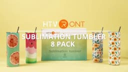 HTVRONT 8 Pack 20 OZ Sublimation Tumbler Blanks Skinny Straight in Bulk, Stainless Steel Insulated Sublimation Tumbler