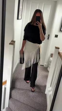 Beige Fringe Wrap Skirt Solid Tie Waist Boho Style Elegant Women Fashion All-match Mini Skirts Party Chic Casual Vacation Outfit