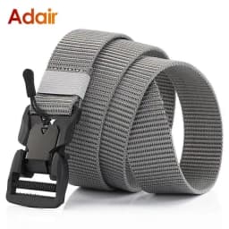 Man Belt Nylon Webbing Working Belt Casual Belt Men Magnetic Canvas Buckle Fabric Waist Belt Men's Trousers Waistband HB050