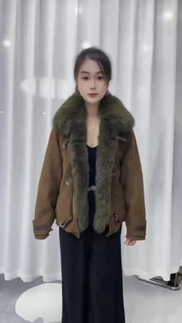 OFTBUY Women's Oversize Goose Down Jacket Big Natural Fur Collar Puffer Coat Fashion Windproof Outerwear with Fur for Female