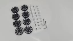 8Pcs Black Luggage Wheel Replacement with Screw Travel Luggage Wheels Replacement Suitcase Parts 55mm Axles Caster Wheel Repair