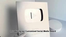 YouTube Play Button Silver Gold YouTube Medal Wall Decoration Internet Celebrity