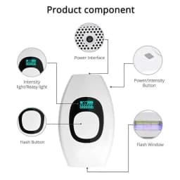 Painless IPL Laser Epilator 999999 Flashes - Permanent Hair Removal for Face, Arms, Legs, and Bikini Line Painless and Effective