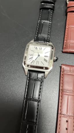 15mm 17mm 18mm 20mm Quick Release Genuine Cowhide Leather Watch Strap For Cartier Santos Dumont Tank London series Unisex