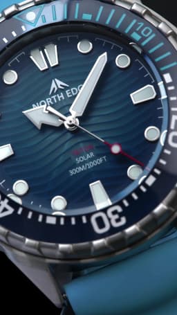NORTH EDGE 2025 New TRITON Solar Powered Dive Watch Men Luxury Quartz Watches For Men 316L Stainless Steel Case Waterproof 300M
