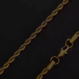 24K Gold-Plated 925 Silver 4mm Twisted Chain, Durable and Hypoallergenic, Never Fades. An Ideal Gift for Men, Women, Wives, Girlfriends, and Mothers for Anniversaries, Birthdays, and Special Occasions. Perfect for Christmas and Halloween