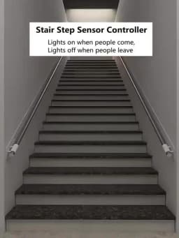 1-40 Steps LED Stair Light Motion Sensor Stairs Lighting With 2 PIR Sensor Staircase Lights COB LED Strip Stair Kit Step Light