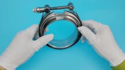 304 Stainless Steel 2" 2.25" 2.5 3 Inch 51 63 76 mm V Band Clamp Turbo Exhaust Pipe Vband Clamp Male Female Flange V Clamp Kits
