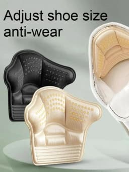2Pcs Soft Heel Insoles Pads Pain Relief Cushions Size-Adjustable Anti-Wear Inserts for Sneakers Loafers and High Heels