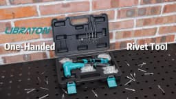 LIBRATON One-Handed Rivet Gun Set with 180 Rivets for Metal 4 Drill Bits 4 Heads Professional Hand Riveter Manual Riveting