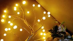 36/108LEDs Tabletop Tree Lamp, LED Atmosphere Night Lights, USB or AA Battery Lighting, for Camping Bedroom Holiday Party Decor
