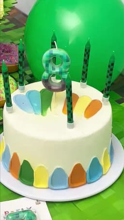 7Pcs Retro Pixel Birthday Cake Candles Topper for Pixel Theme Party Anniversary Party Video Game Party Supplies for Boys Girls