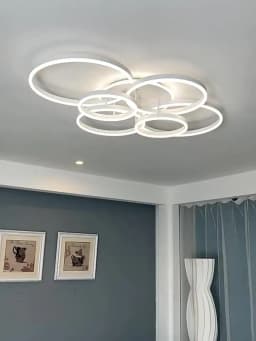 Home Ceiling Chandelier Modern Luxury Ring Ceiling Lamp Nordic Minimalist Lighting Smart Remote Control Ceiling Light Fixture