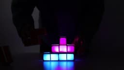 7 Colors Stackable Night Light, DIY Gaming Lamp, Puzzle Novelty LED Night Light, 3D Puzzles Night Light for Kids, Game Lovers