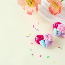 2Pcs Ice Cream Cone Hair Clips Sweet Pink Simulated Ice Cream Hairpins For Baby Girls Children Cute Headdress Hair Accessories