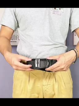 KOLBER New Reversible Belt for Men Alloy Silver Automatic Buckle Casual Belt Tight Nylon Outdoor Work Belt Black Waistband Male
